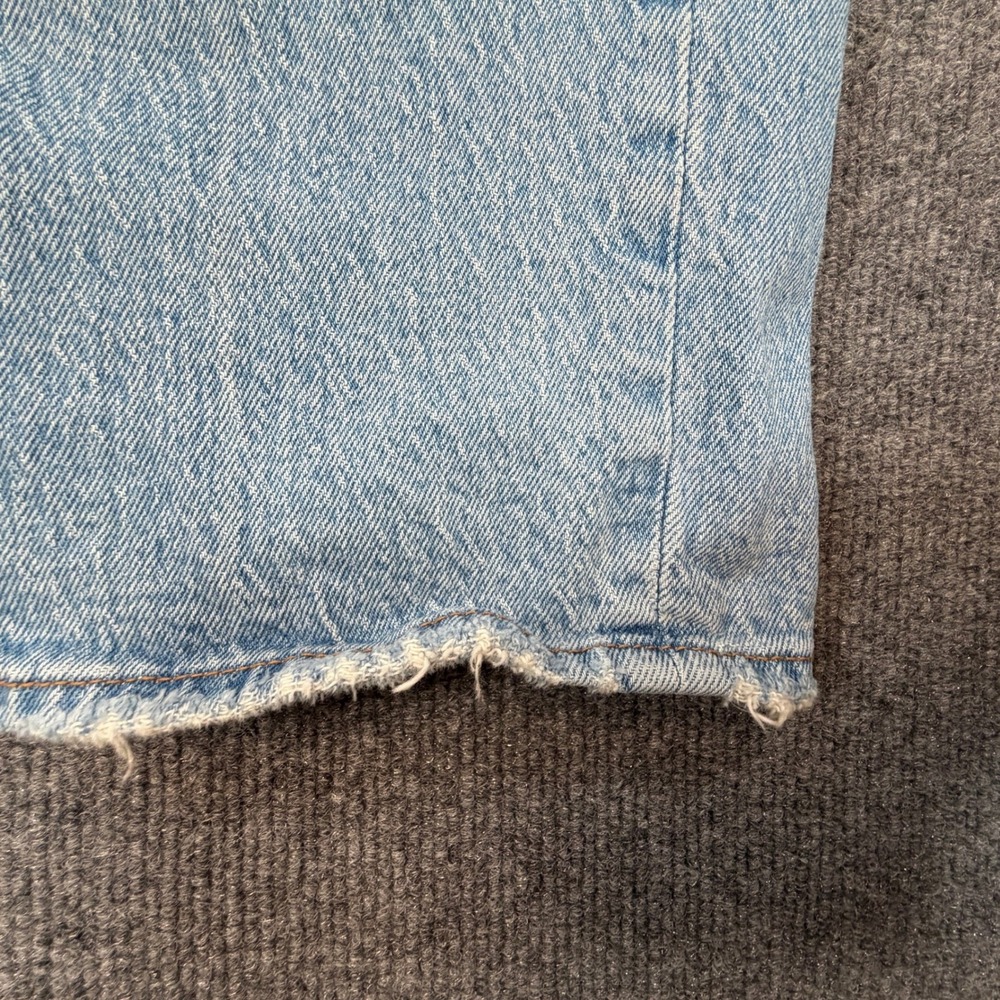 Abercrombie & Fitch‎ The 90s Straight Jeans Sz 29 Light Wash Mid Rise Distressed - Picture 4 of 11